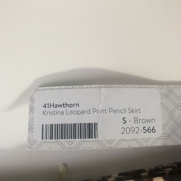 41 hawthorn Brown Small Kristina Leopard Print Pencil Skirt - Picture 5 of 10